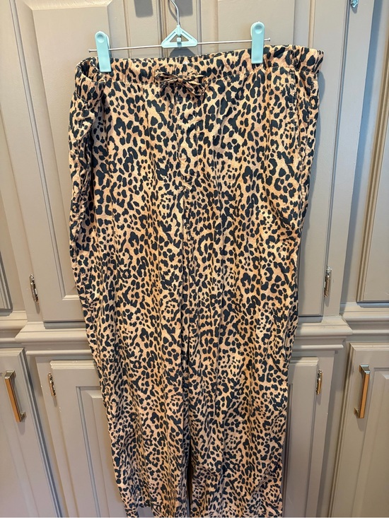 GAP Pants - GAP Leopard Print Maxi Pants - Tan and Black